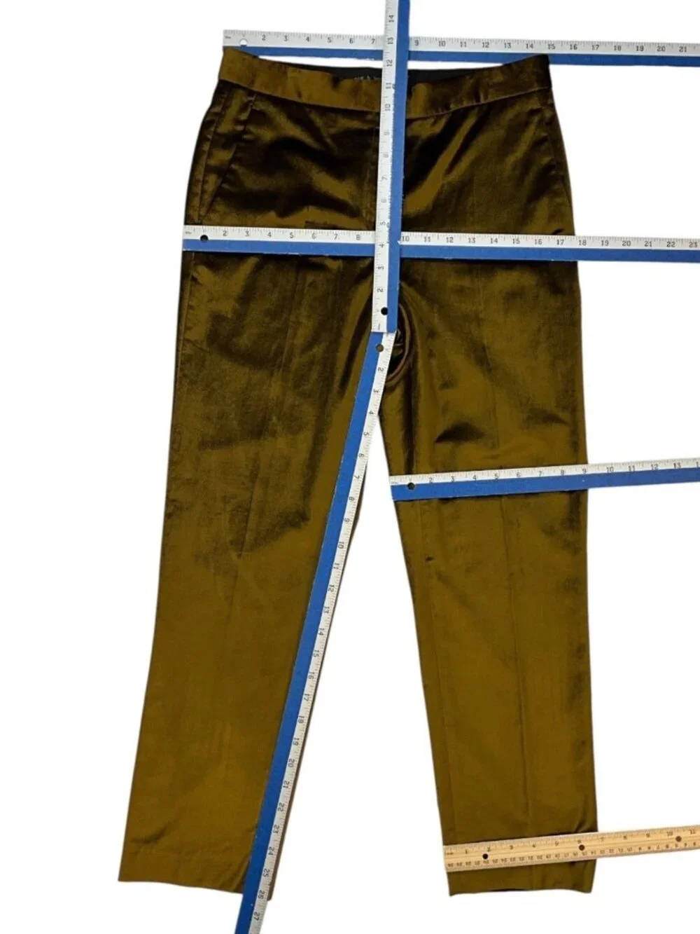 Rag & Bone Poppy Velvet Trouser Pant 2 Olive